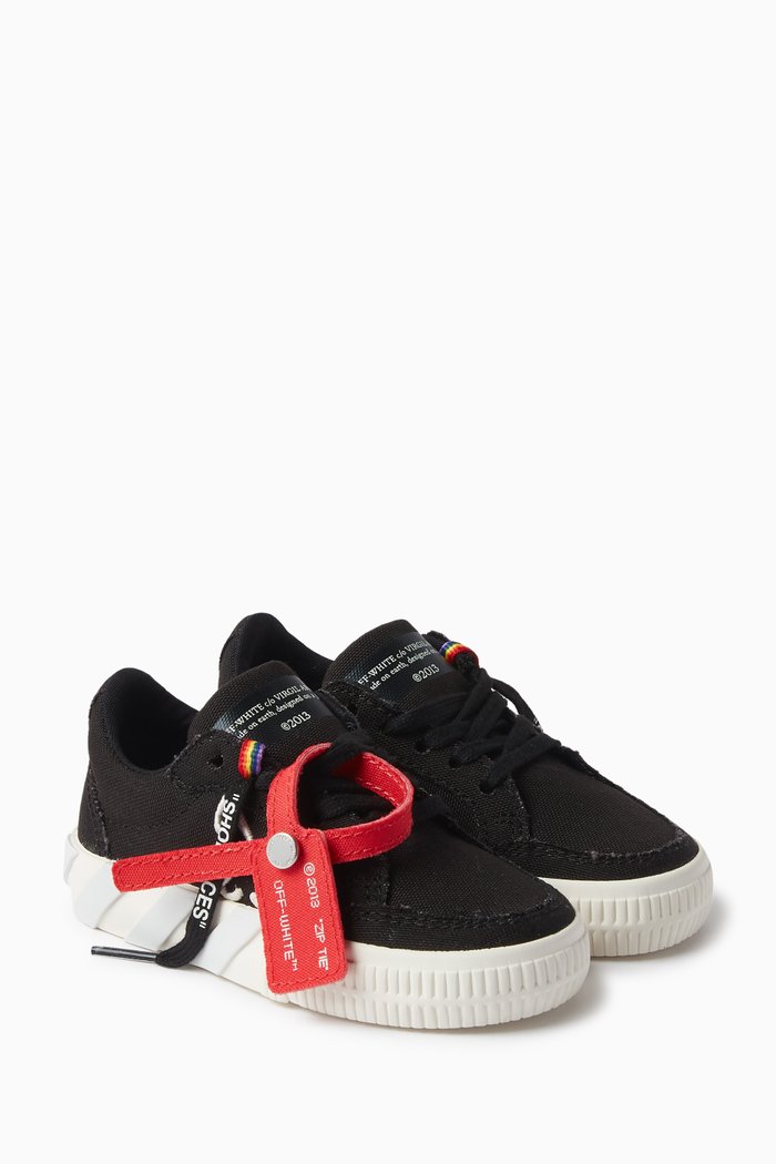 

Vulcanized Lace-Up Sneakers, Black