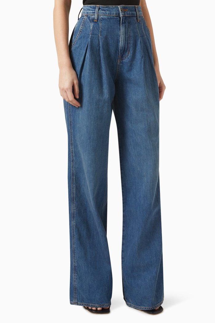 Mia Wide-leg Jeans in Denim, Blue