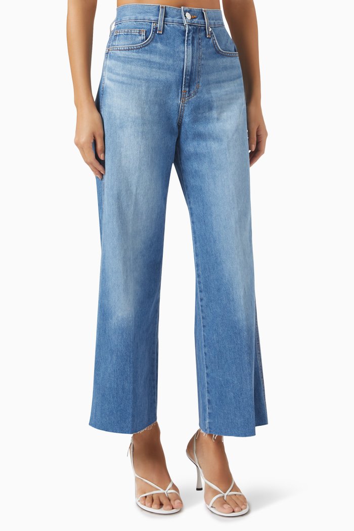 

Taylor Cropped Wide-leg Jeans in Japanese Cotton-denim, Blue