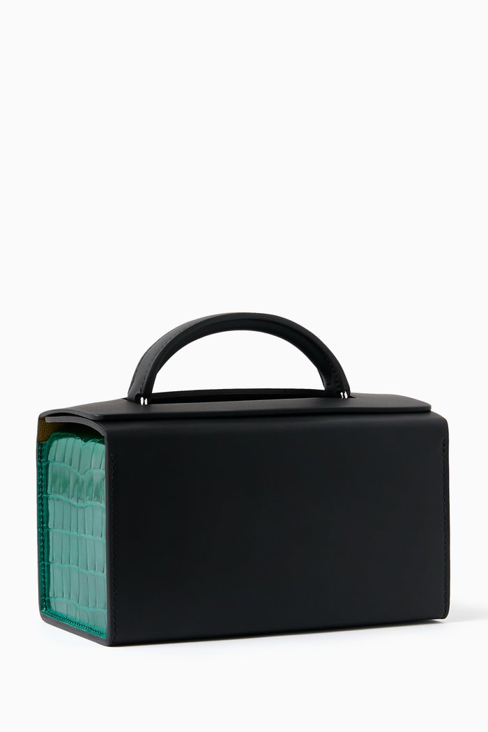 

Unused Petit H Boxbag in Hunter Leather & Palladium Hardware, Black