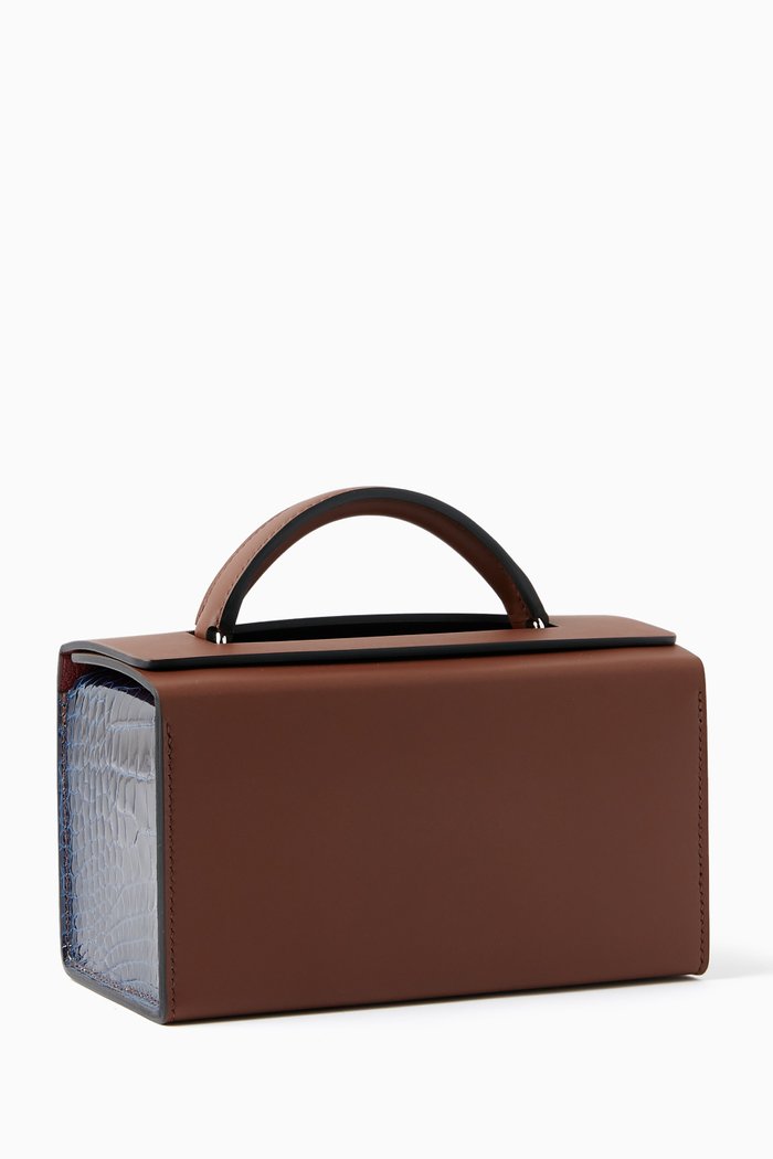 

Unused Petit H Boxbag in Hunter Leather & Palladium Hardware, Brown
