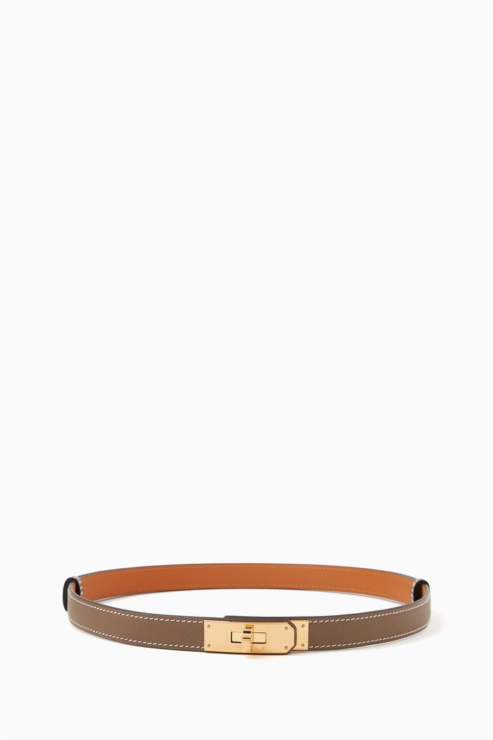 

Unused Kelly Belt in Epsom Leather & Gold Hardware, Neutral