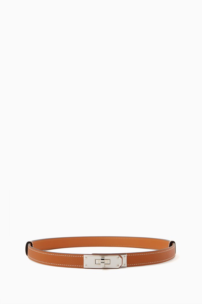 

Unused Kelly Belt in Epsom Leather & Palladium Hardware, Brown