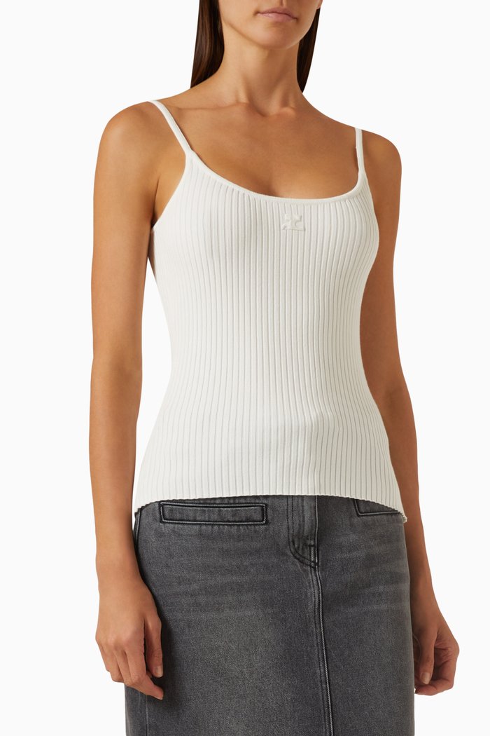 

Reedition Tank Top in Ribbed-knit, White