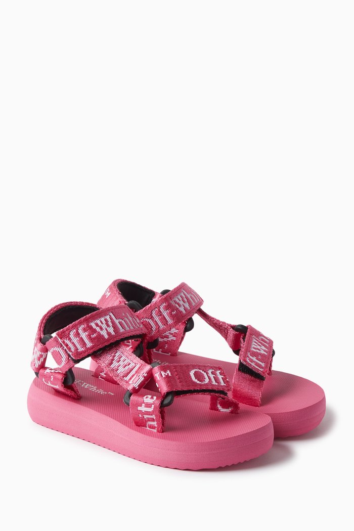 

Bookish Logo Band Sandals, Pink