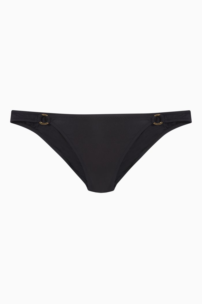 

Caracas Ring-detail Bikini Bottoms, Black
