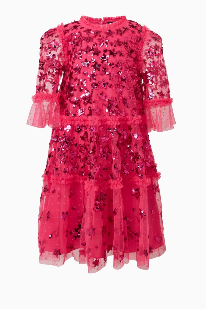 

Constellation Dress in Recycled Tulle, Pink
