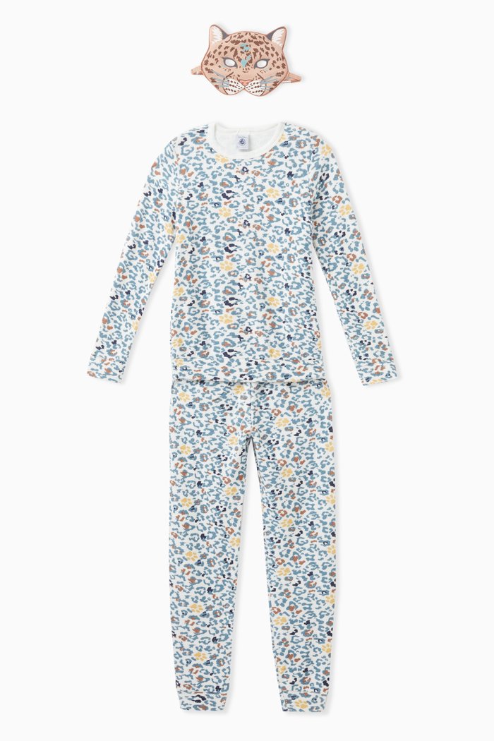 

Fancy Dress Pyjama Set in Cotton & Cotton Terry Toweling, White