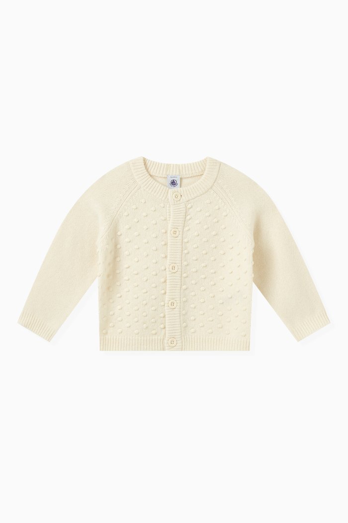 

Cardigan in Wool Blend Knit, Neutral