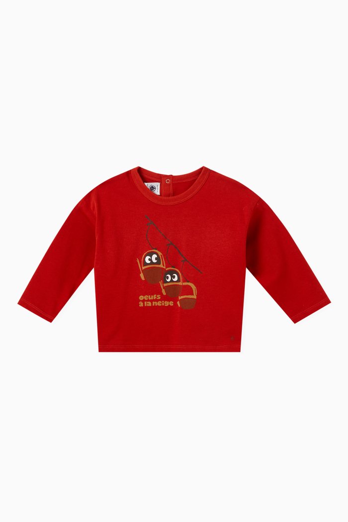 

Gondola Print T-shirt in Cotton Jersey, Red
