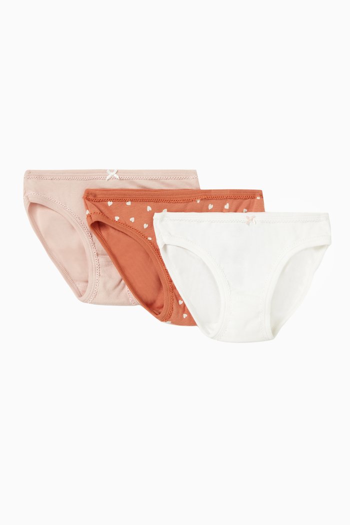 

Assorted Briefs in Cotton, Set of 3, Multicolour