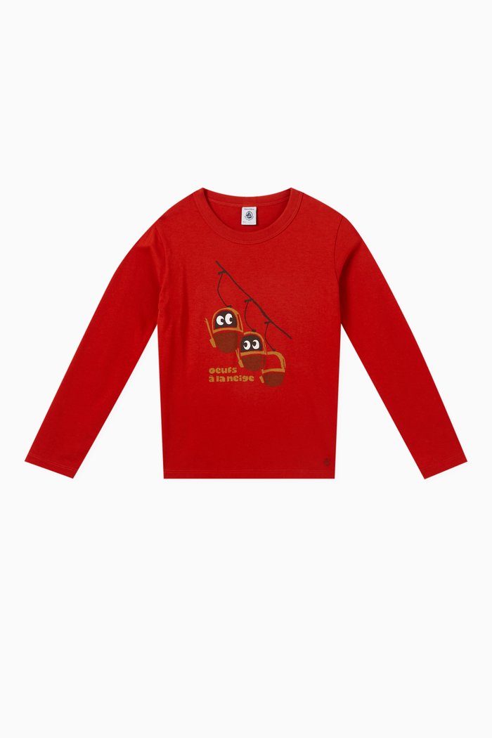 

Gondola Print T-shirt in Cotton Jersey, Red
