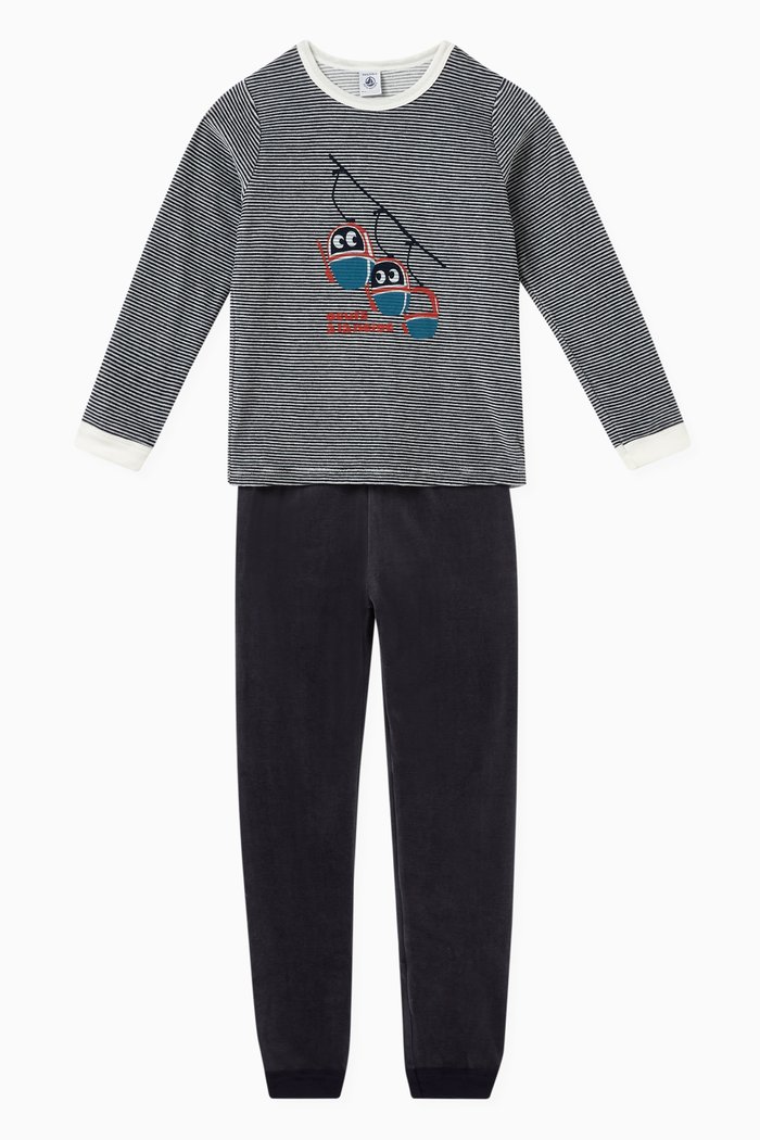 Pyjamas Set in Velour, Multicolour