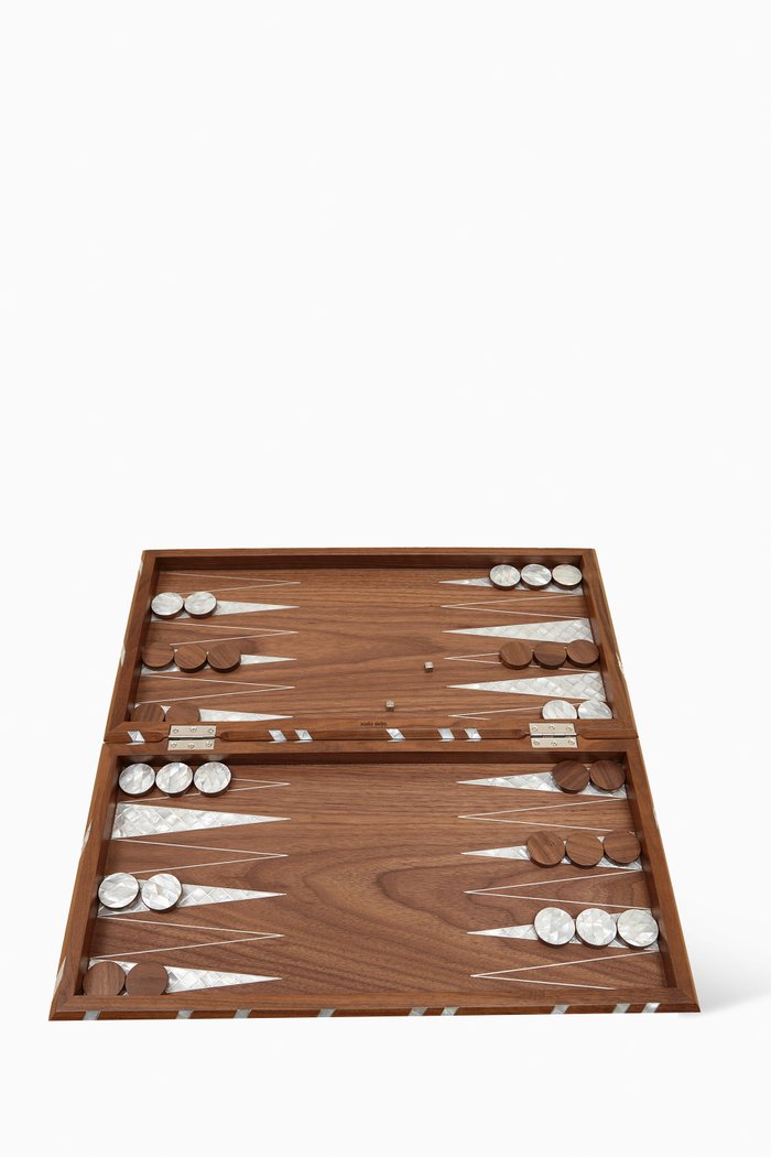 Funquetry Backgammon in American Walnut, Brown
