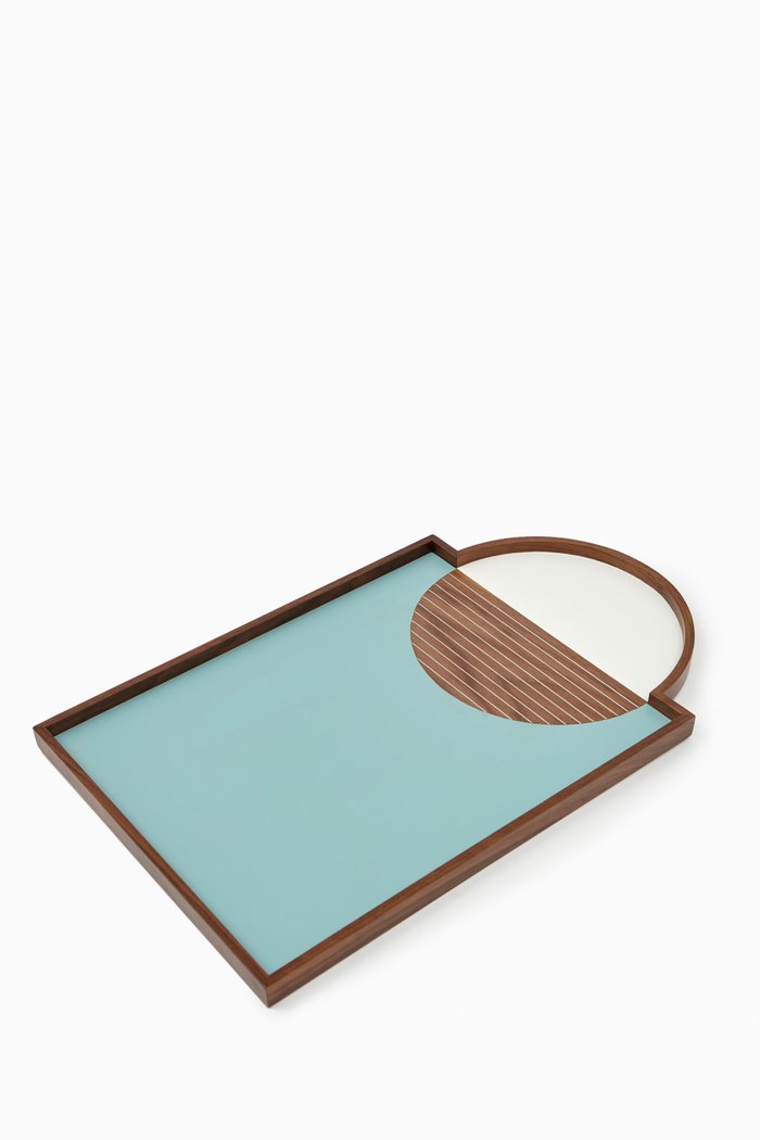 

Geometrik Circle Tray, Blue