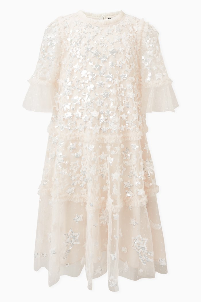 

Constellation Gloss Dress in Recycled Tulle, Neutral