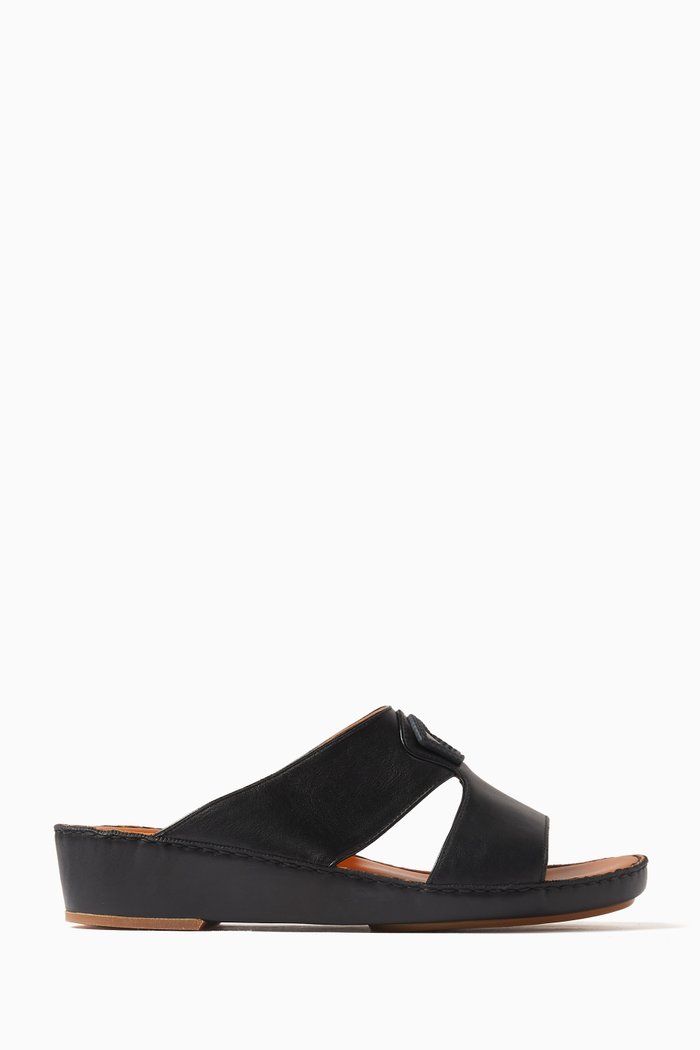 

Peninsula Sandals in Softcalf, Black