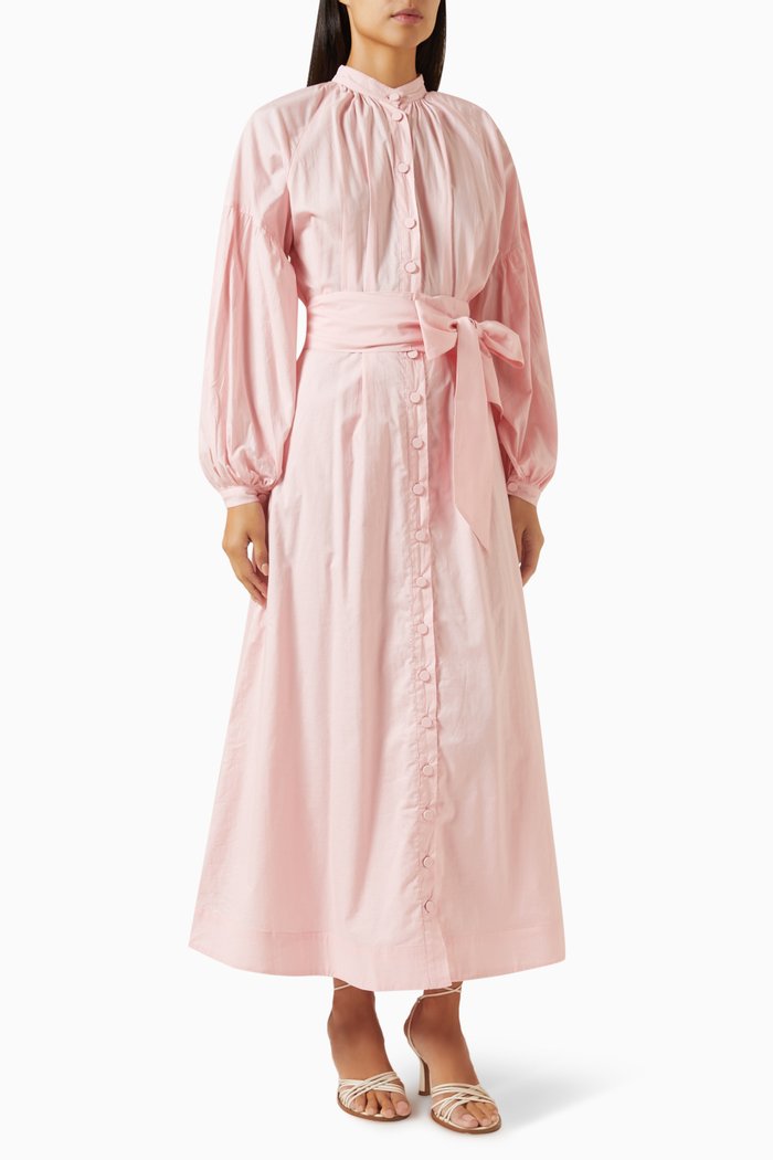 

Amalia Floral-print Dress in Cotton, Pink