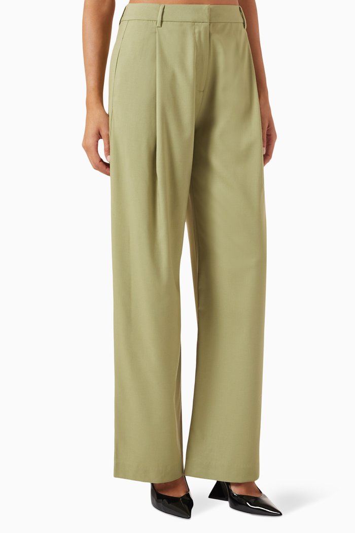 

Lana Pleated Pants, Green