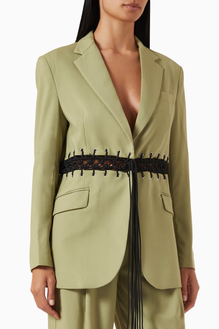 

Macrame Blazer, Green