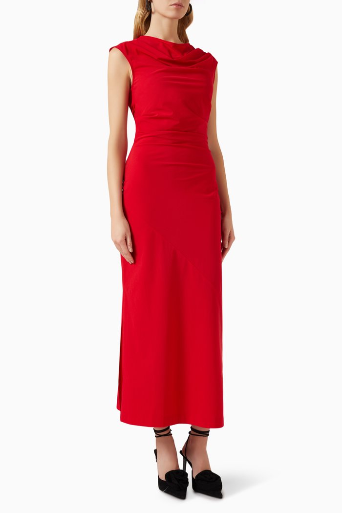 

Rina Maxi Dress in Stretch-nylon, Red
