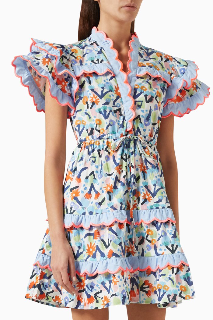 Caspio Dress in Recycled Cotton-blend, Multicolour