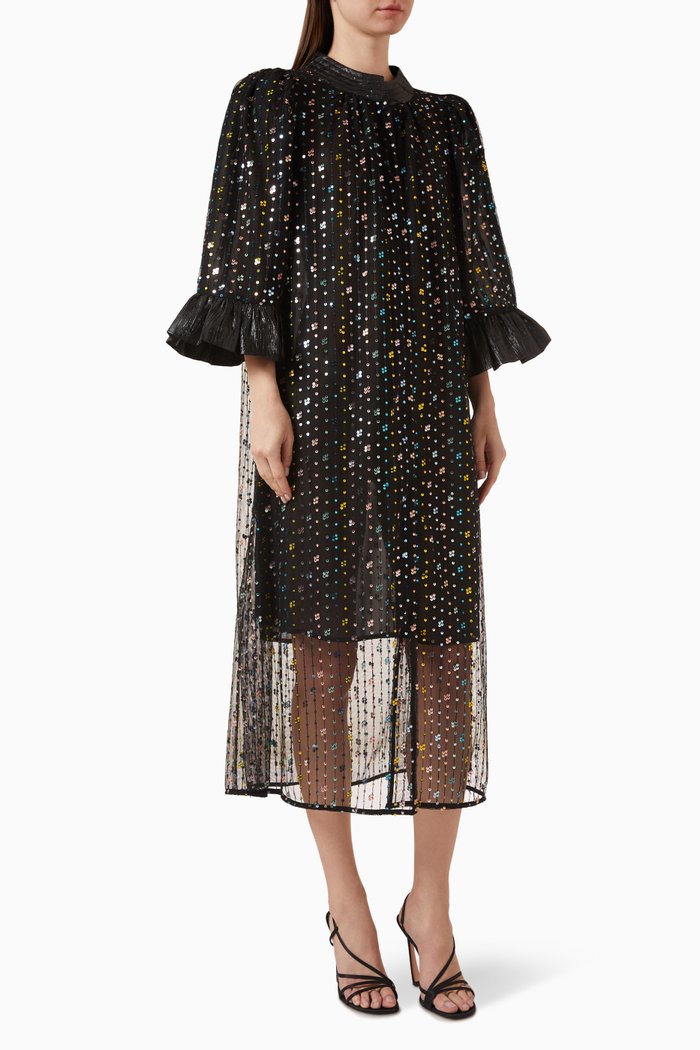 

Osiris Sequin-embellished Dress, Black