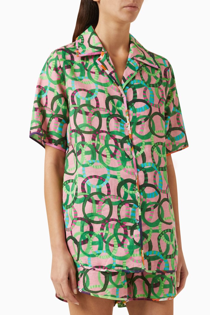 

Amadeus Top in Cotton & Linen, Multicolour
