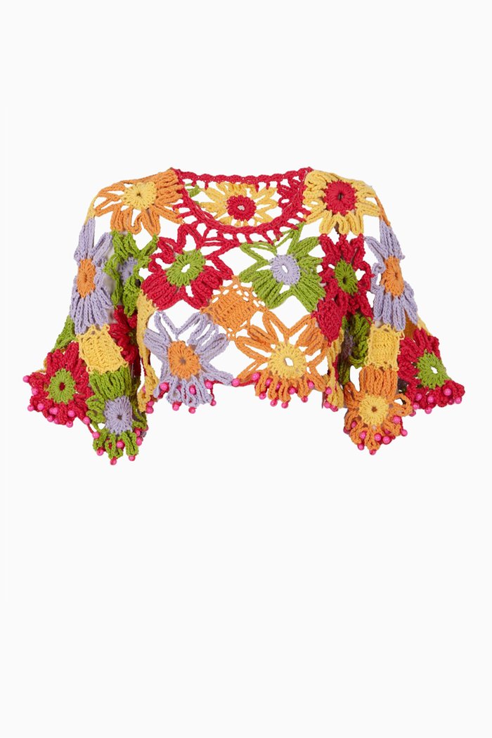 

Amazonia Top in Cotton & Linen, Multicolour