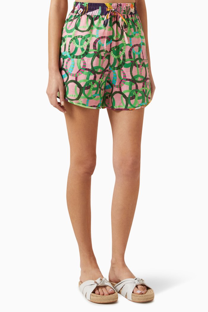 Amadeus Shorts in Cotton & Linen, Multicolour