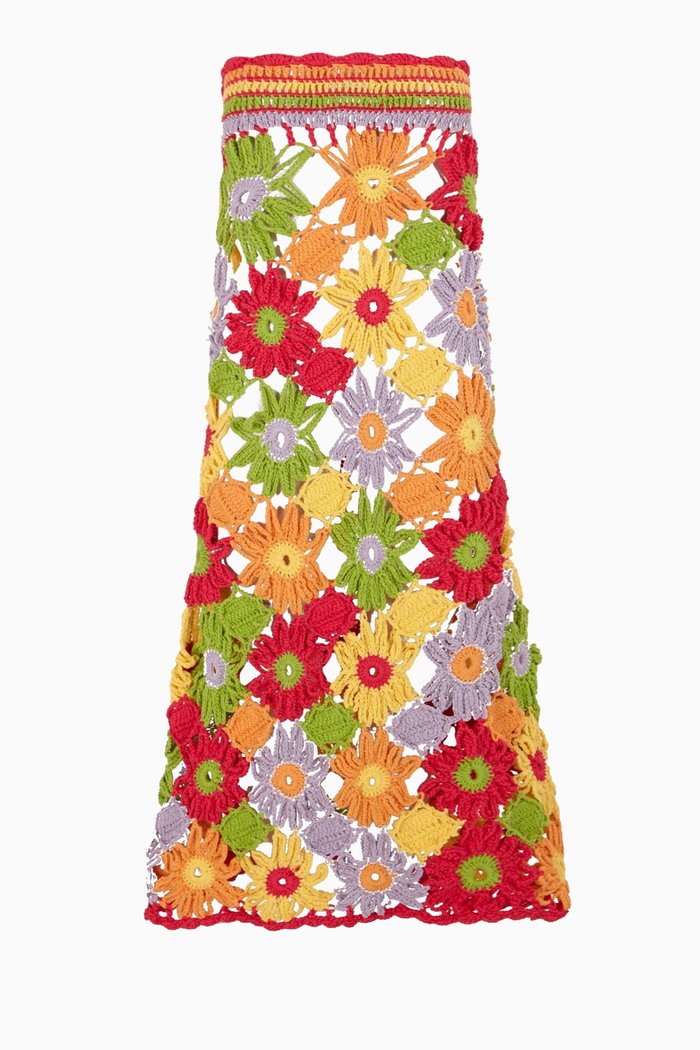 Dover Skirt in Crochet, Multicolour