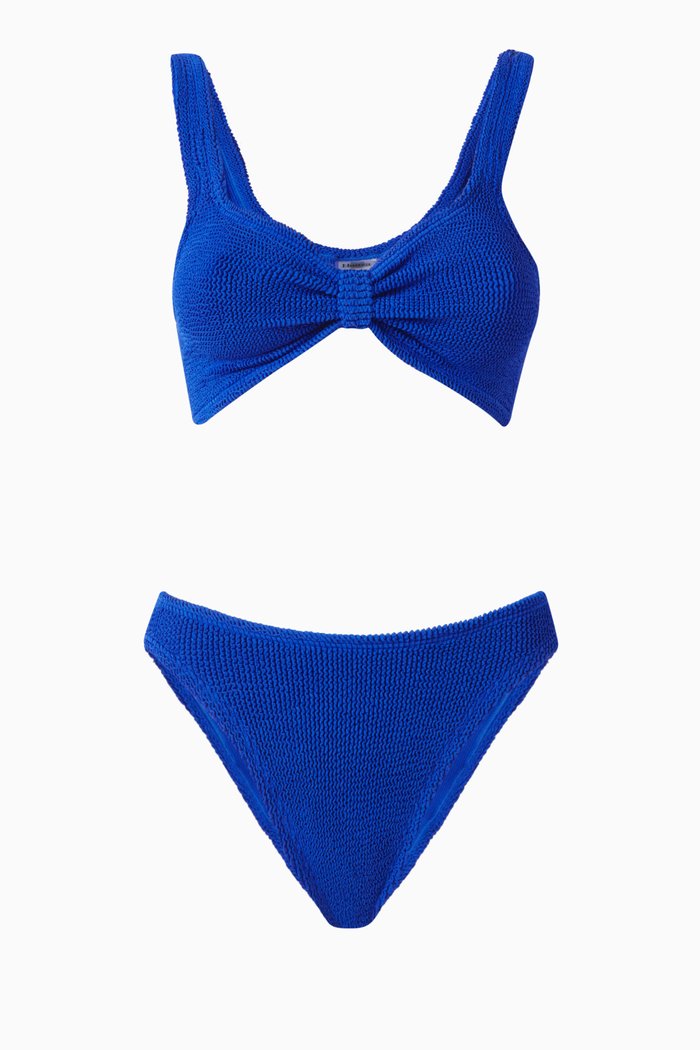 Bonnie Bikini Set in Crinkle™ Fabric, Blue