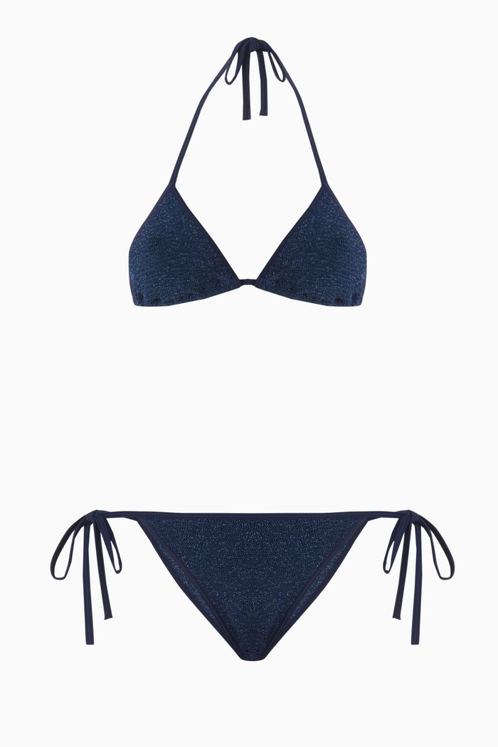 

Gina Bikini Set in Crinkle™ Fabric, Blue