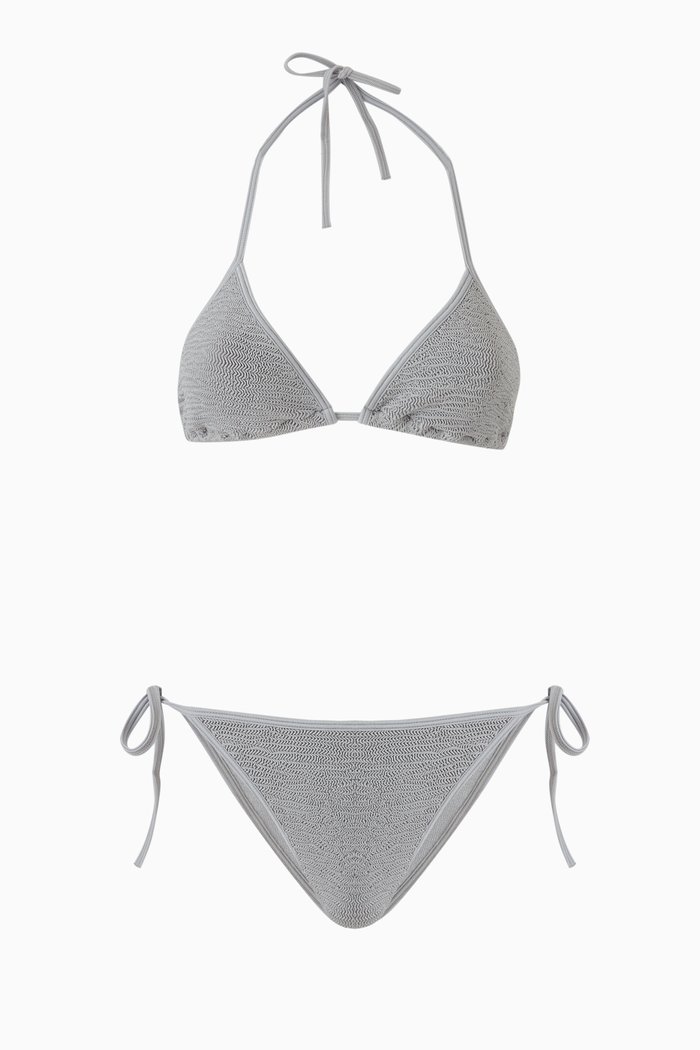 

Gina Bikini Set in Crinkle™ Fabric, Silver