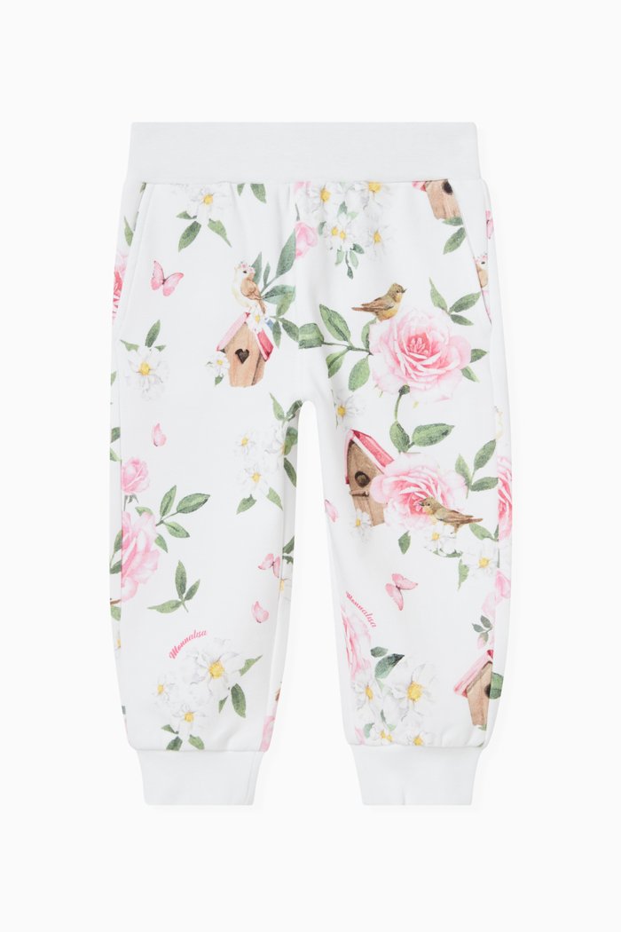 

Floral Joggers in Cotton Jersey, Multicolour