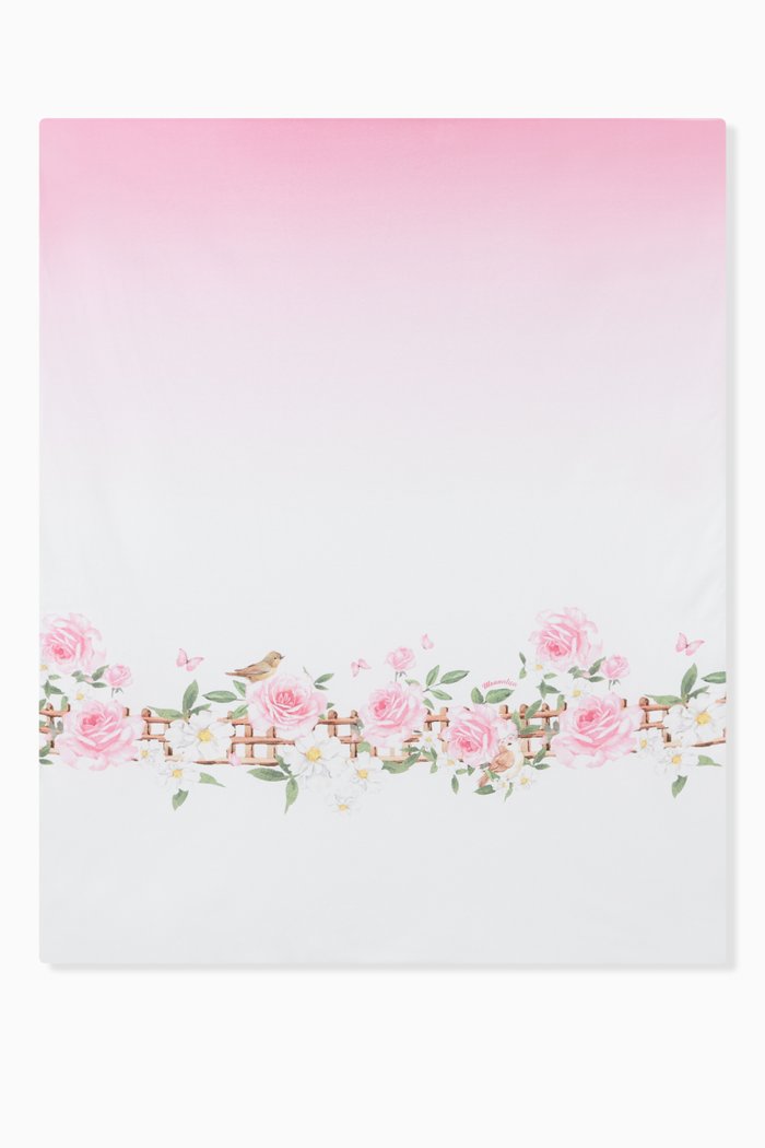 Roses Blanket in Jersey, Pink