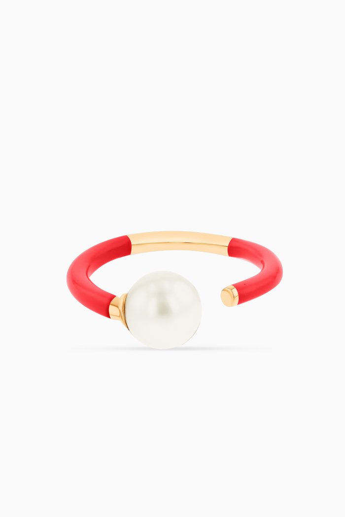 

Kiku Glow Neon Pearl Ring in 18kt Yellow Gold