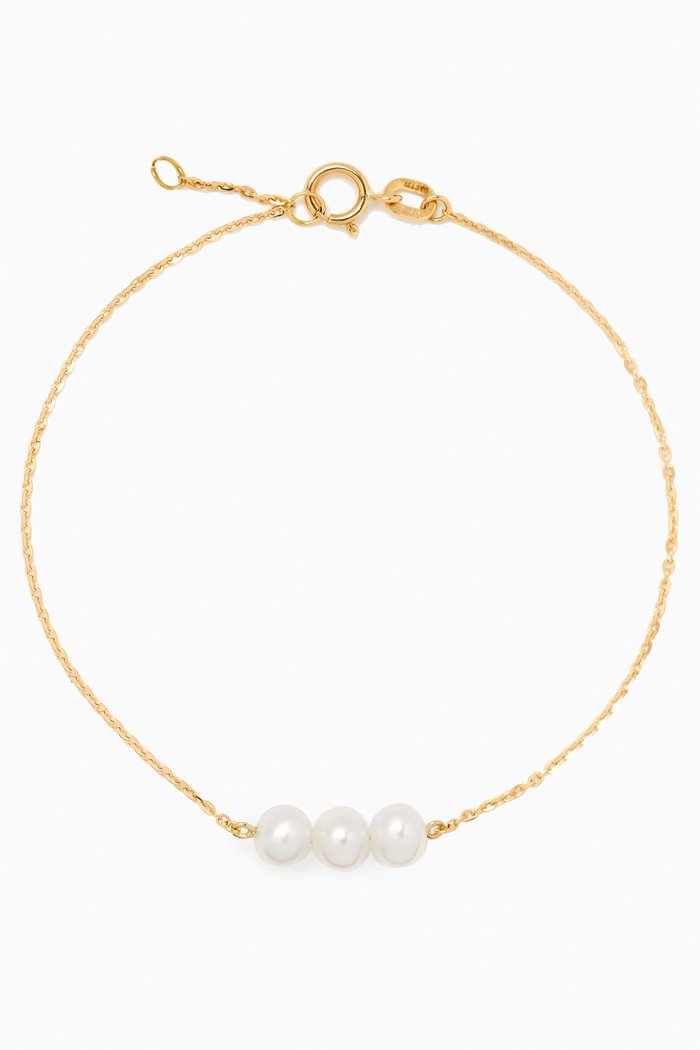 

Kiku Jolie Pearl Bar Bracelet in 18kt Gold, Yellow