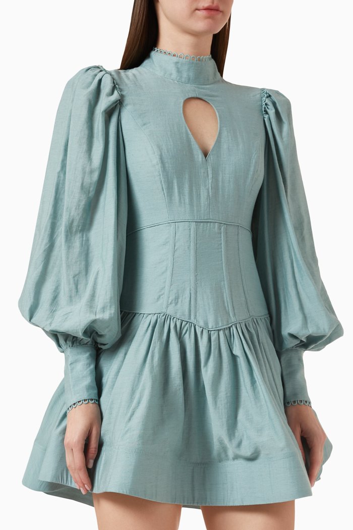 

Isabel Cut-out Mini Dress, Green
