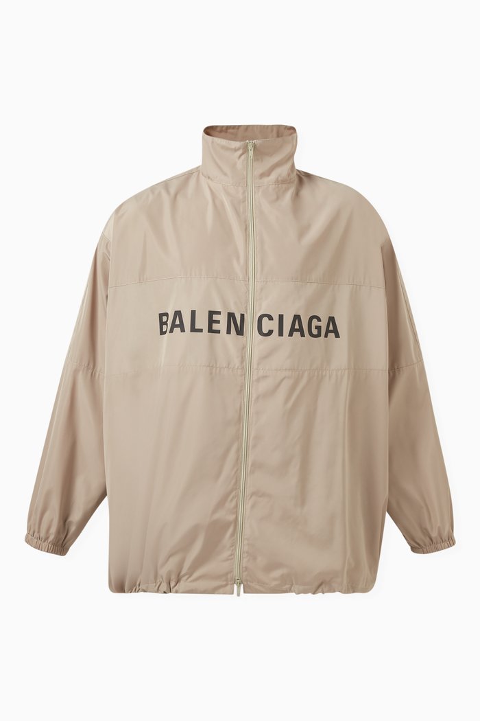 

Unisex Logo-print Zip-up Jacket, Neutral