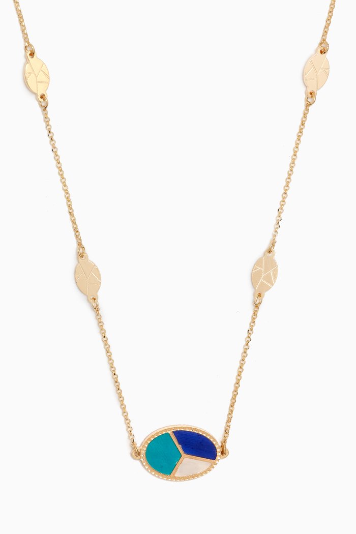 

Amelia Barcelona Reversible Mosaic Pendant Necklace in 18kt Gold, Yellow