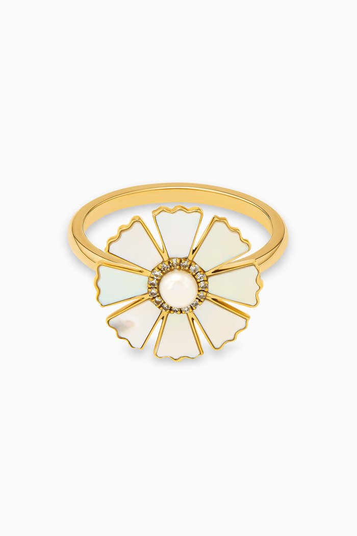 

Farfasha Sunkiss Pearl & Diamond Ring in 18kt Gold, Yellow