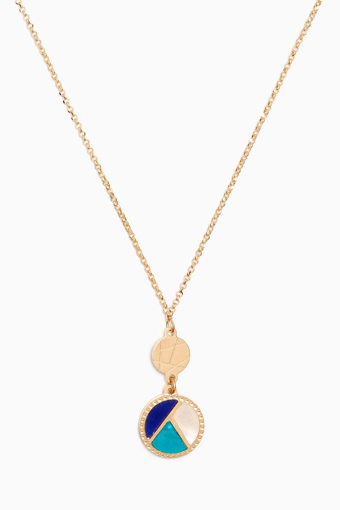 

Amelia Barcelona Reversible Mosaic Pendant Necklace in 18kt Gold, Yellow