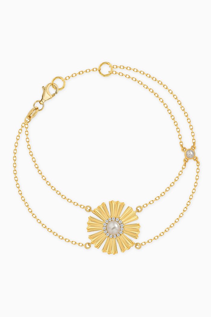 

Farfasha Happy Sunkiss Diamond & Mother of Pearl Bracelet in 18kt Gold, Yellow