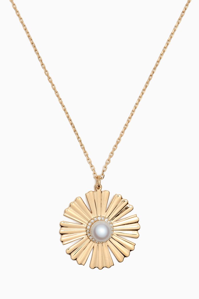 

Farfasha Happy Sunkiss Pearl & Diamond Necklace in 18kt Gold, Yellow
