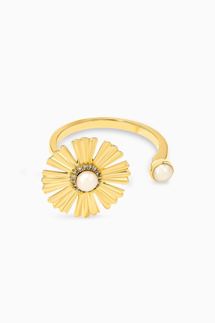 Farfasha Happy Sunkiss Pearl & Diamond Ring in 18kt Gold, Yellow