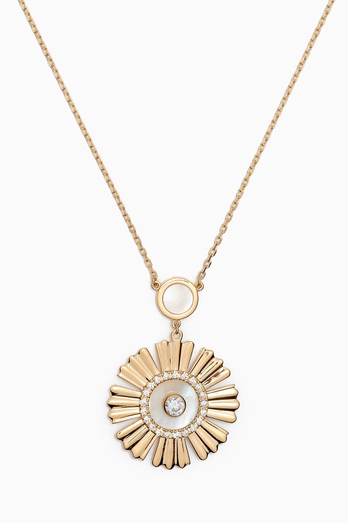 

Farfasha Happy Sunkiss Diamond & Pearl Necklace in 18kt Gold, White