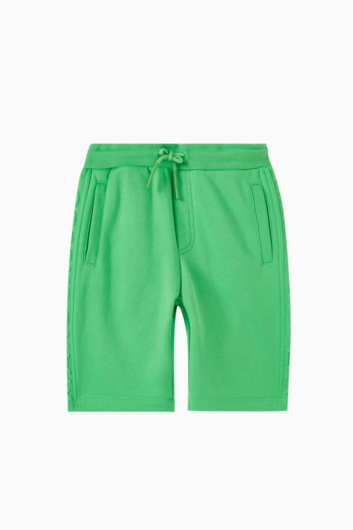 

Logo-embossed Bermuda Shorts in Cotton-blend, Green