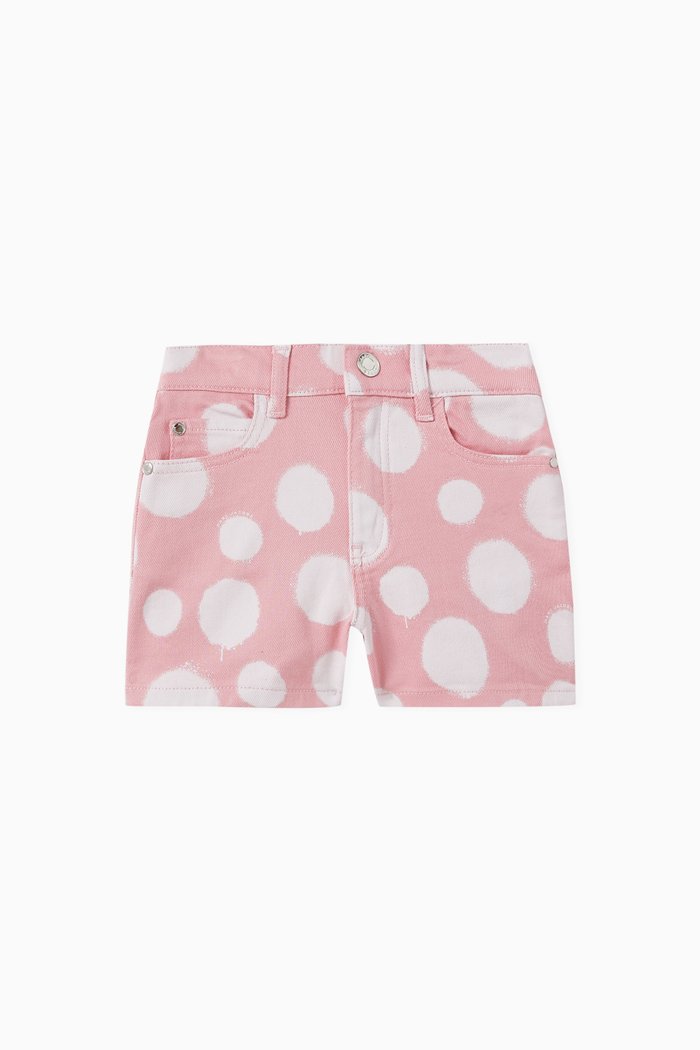 

Polka-dot Shorts in Denim, Pink