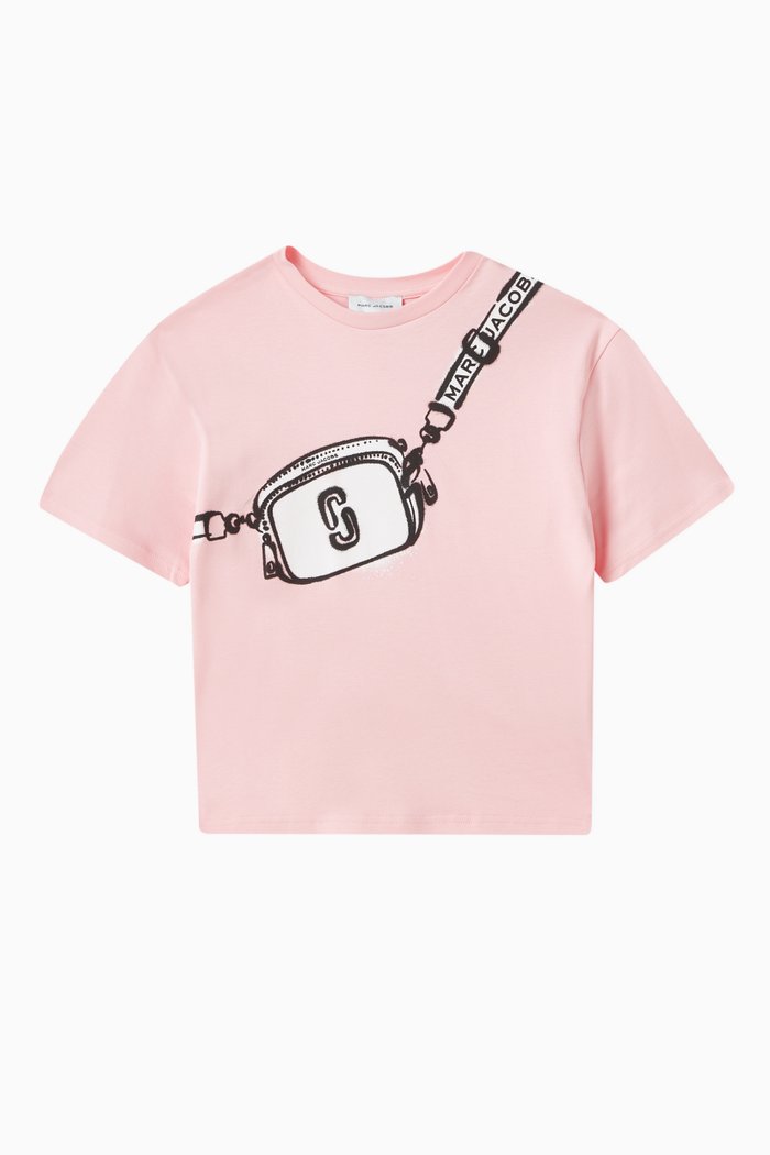 

Graphic-print T-shirt in Cotton Jersey, Pink
